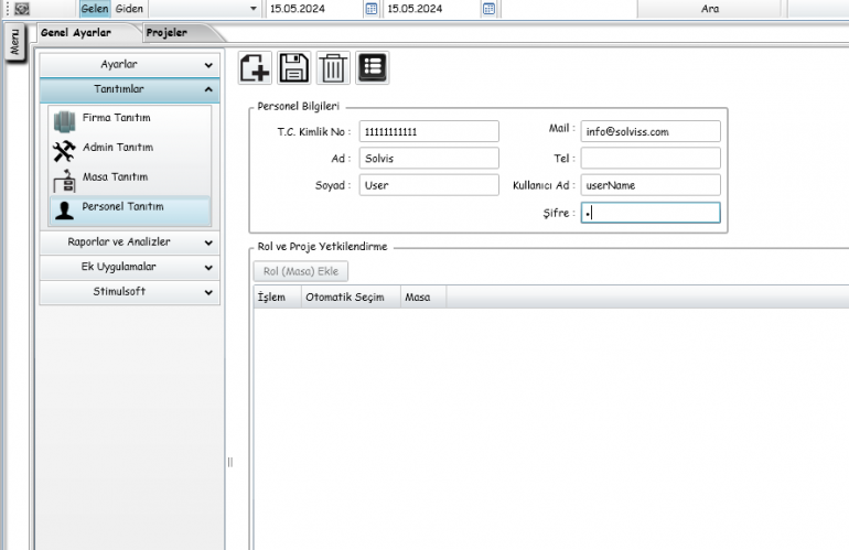 Creating a new user in Solviss Portal